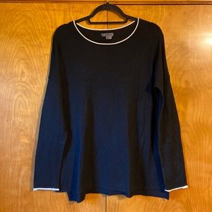 Vince Black Sweater Top 100% Cotton. Size S